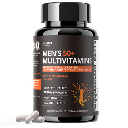 Men’s 50+ Multivitamin with Methylfolate, CoQ10 & Saw Palmetto