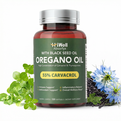 HiWell Absorfyx Oil of Oregano with Black Seed Oil