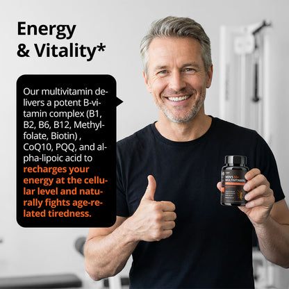 Men’s 50+ Multivitamin with Methylfolate, CoQ10 & Saw Palmetto