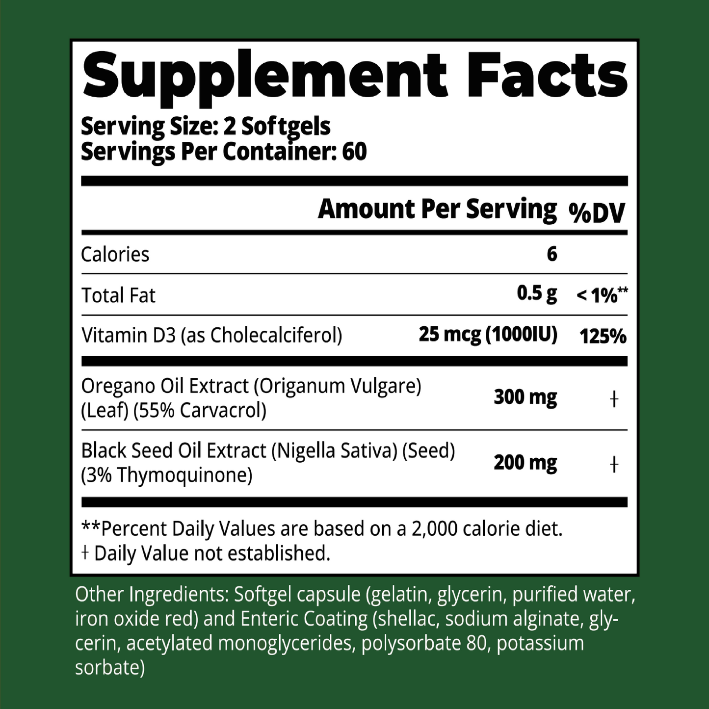 HiWell Absorfyx Oil of Oregano with Black Seed Oil